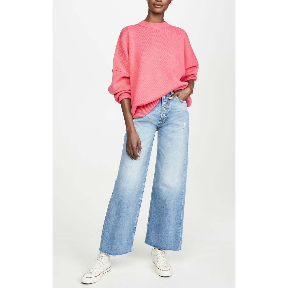 Free People Easy Street Tunic Sweater Pink - Picture 2 of 6